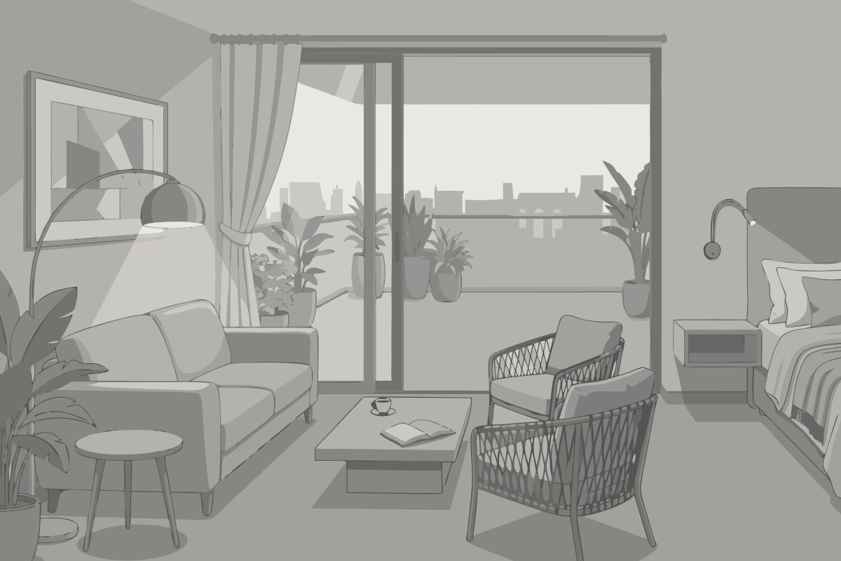 Habitación Doble Supreme con vistas laterales al mar (2 adultos + 1 niño)